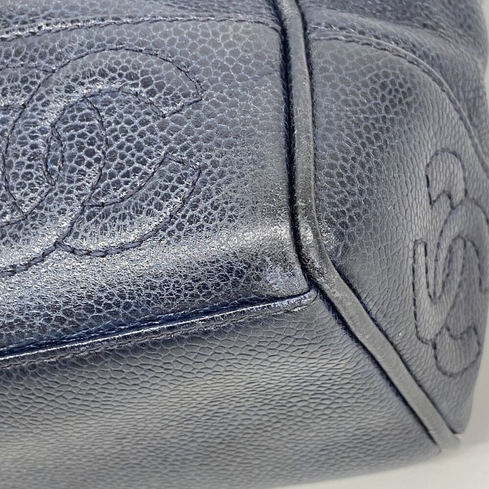 CHANEL Blue Caviar Leather Tote Bag - Picture 6 of 11